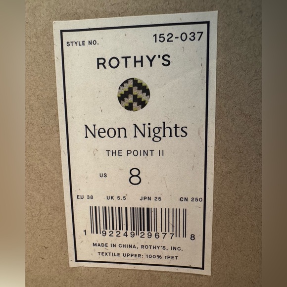 Rothy's Neon Nights The Point II Flats - Picture 3 of 7